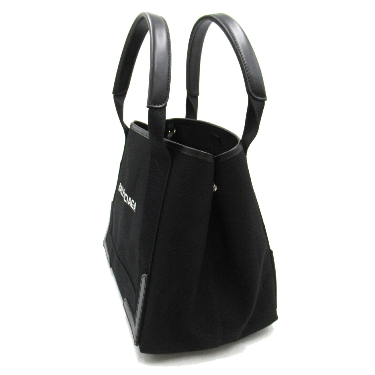 balenciaga Navy Small Cabas Canvas Tote Bag