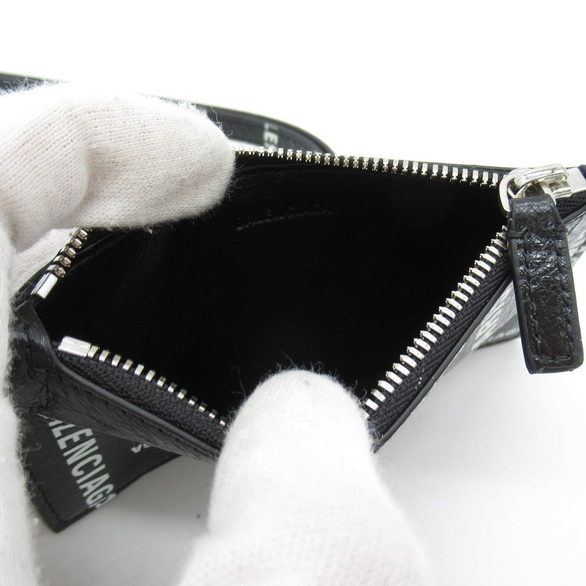 balenciaga Leather Strap Keyring Card Case