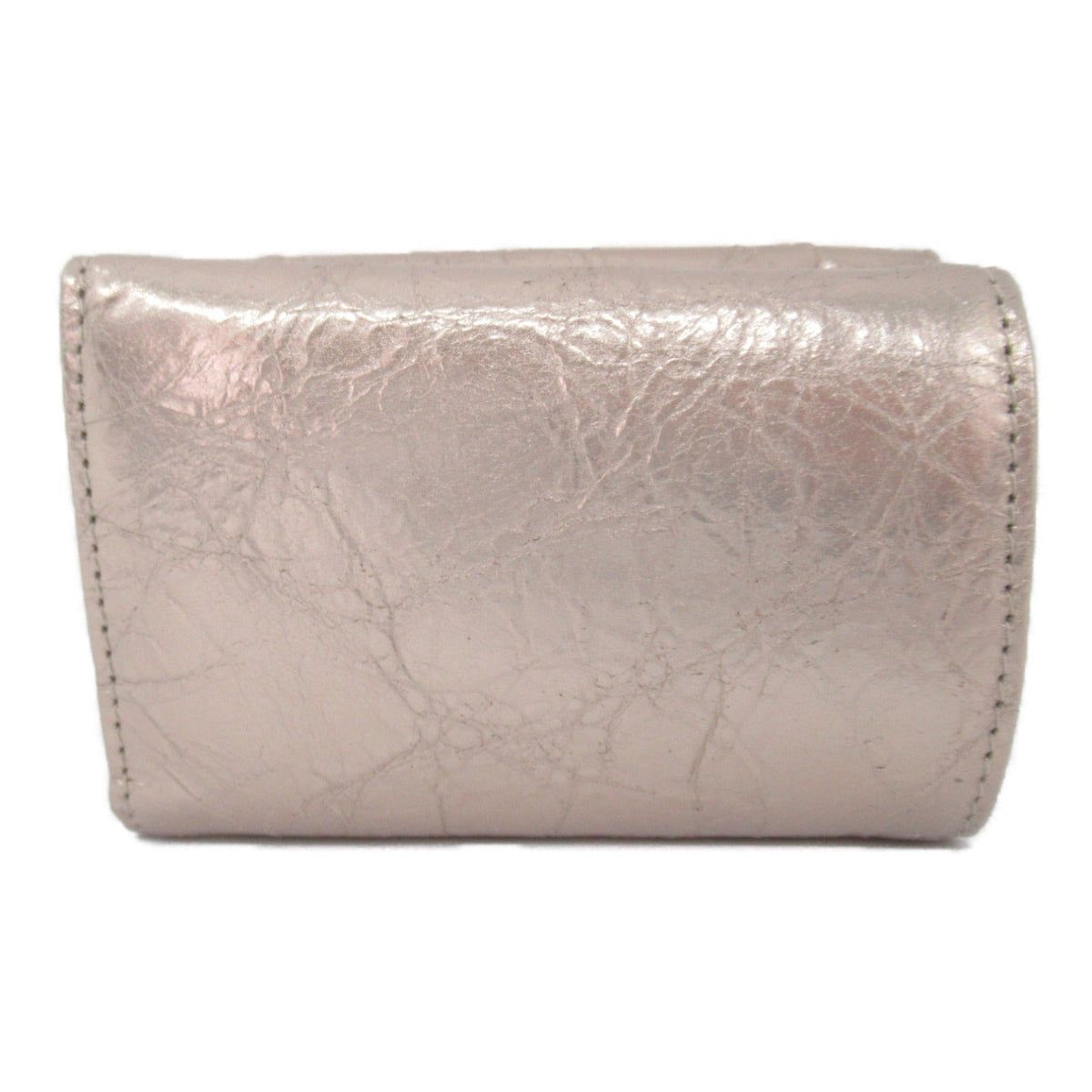 balenciaga Lambskin Trifold Wallet Beige