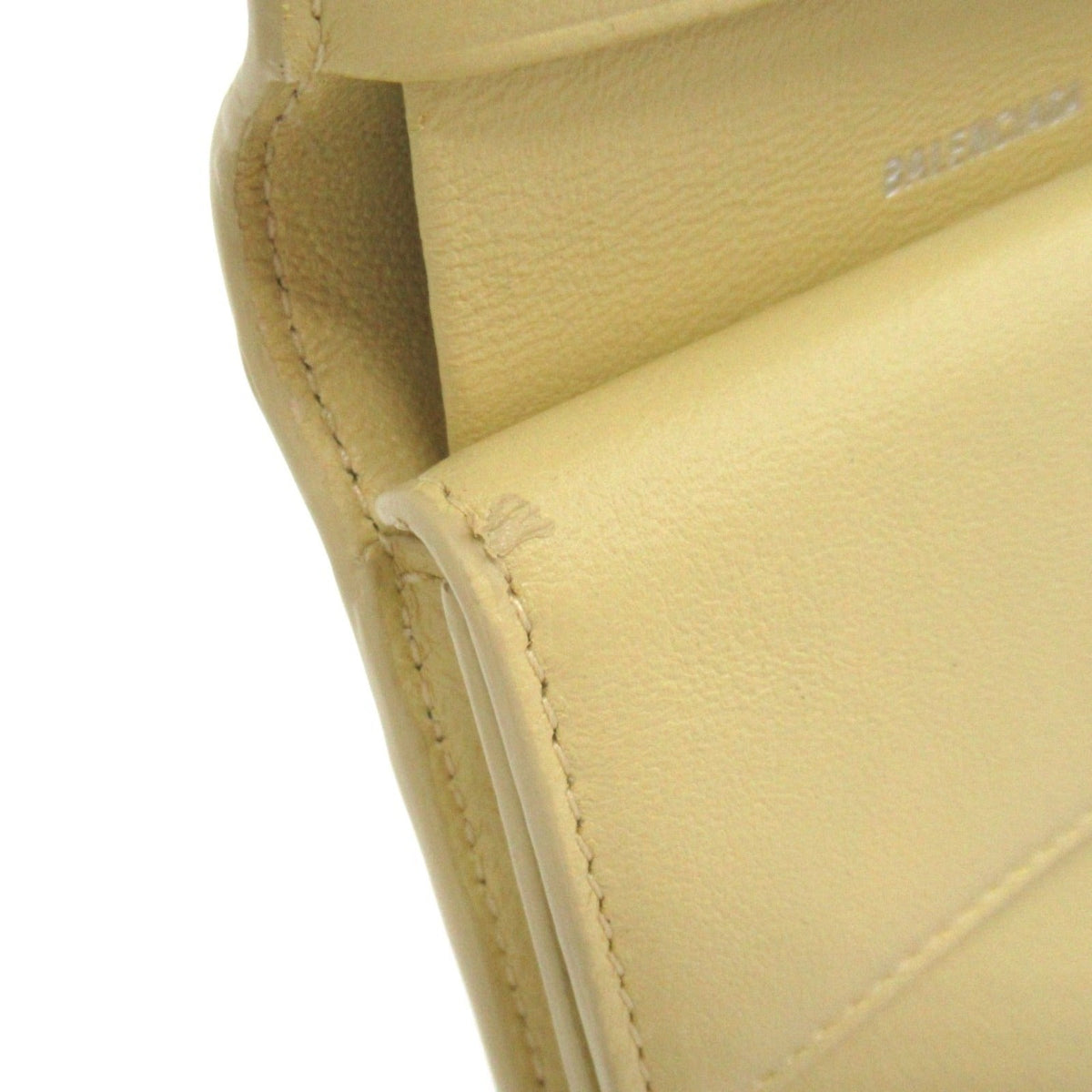 balenciaga Leather Bifold Wallet Yellow
