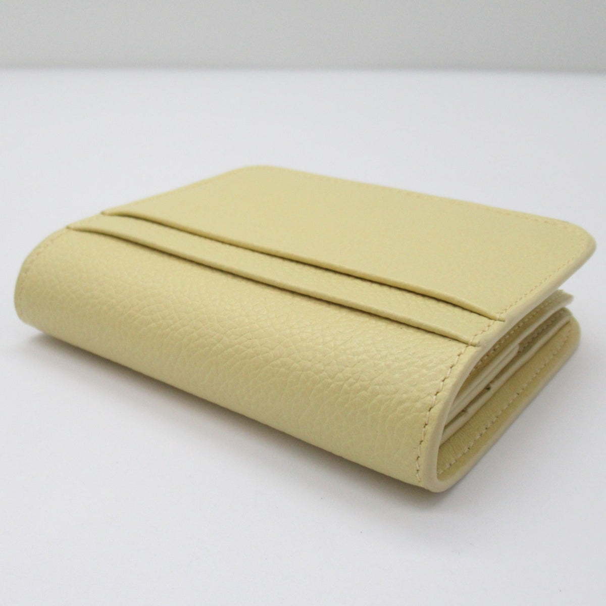 balenciaga Leather Bifold Wallet Yellow