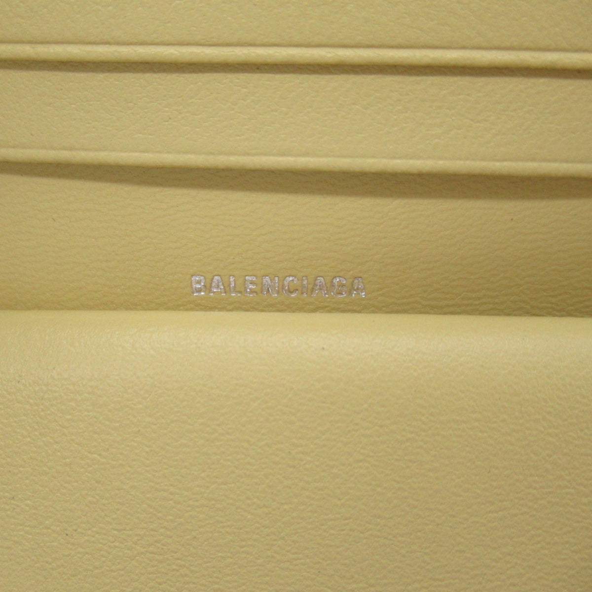 balenciaga Leather Bifold Wallet Yellow