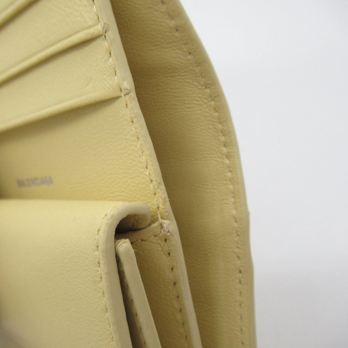 balenciaga Leather Bifold Wallet Yellow