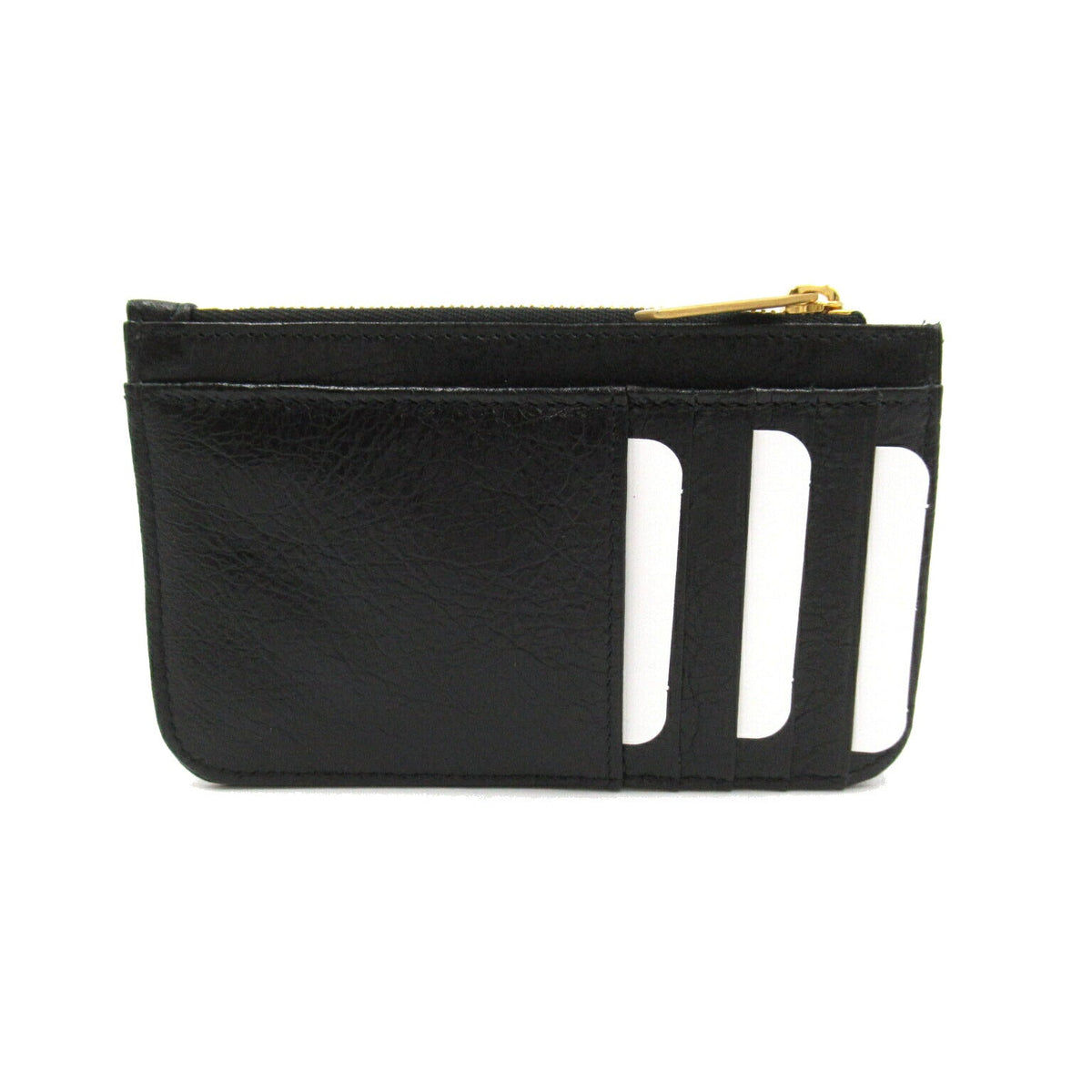 balenciaga Leather Coin Case Black
