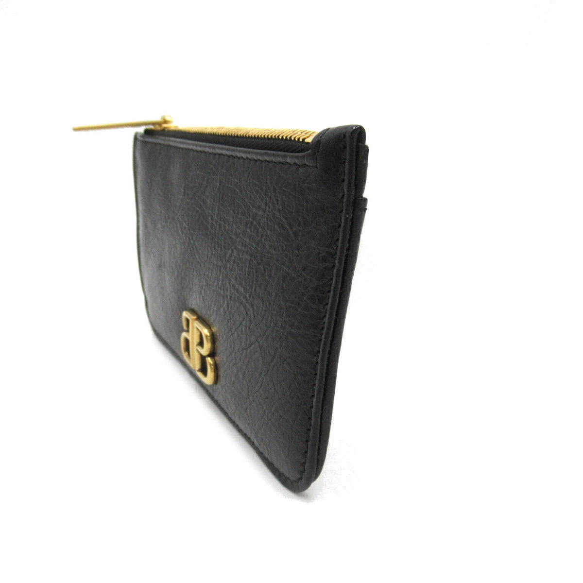 balenciaga Leather Coin Case Black