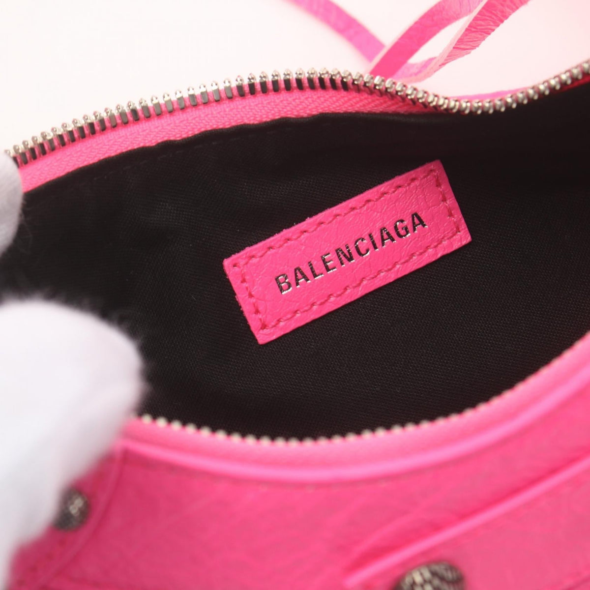 balenciaga Leather Shoulder Bag Pink