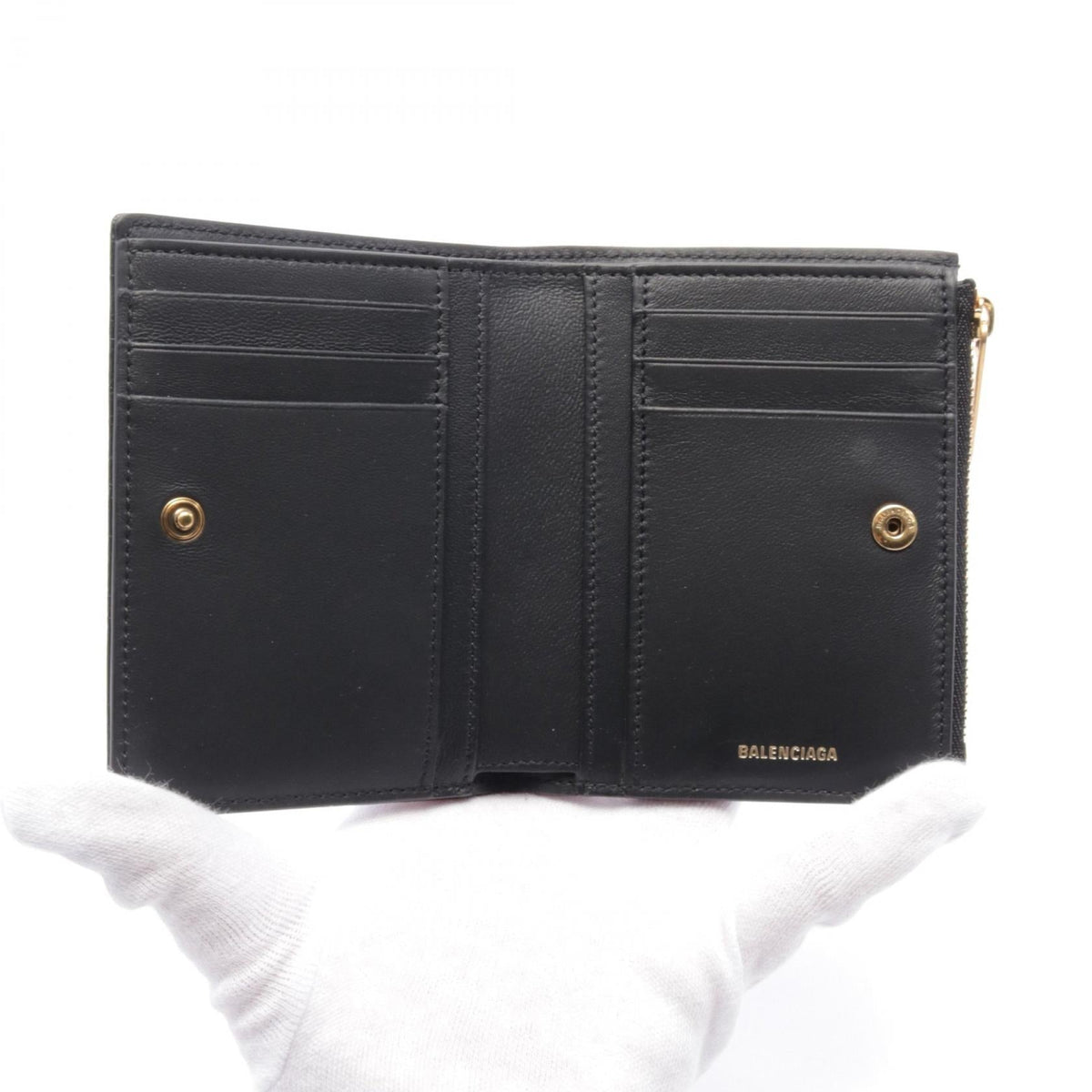 balenciaga Monaco Bifold Wallet Leather