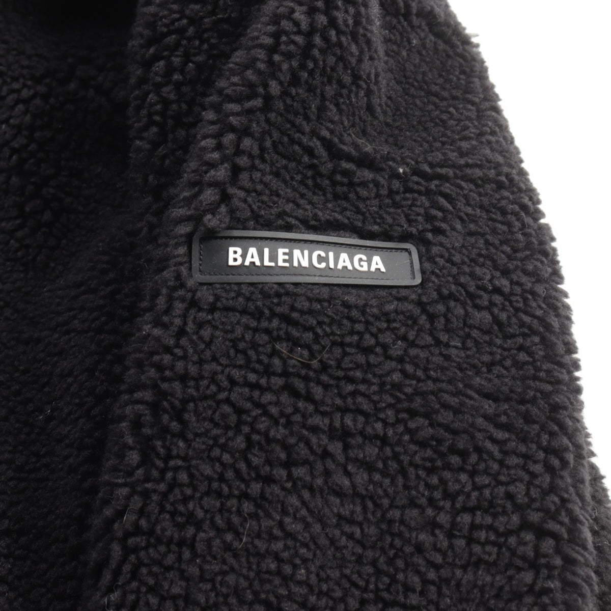 balenciaga Zip-Up Boa Hoodie Jacket Black
