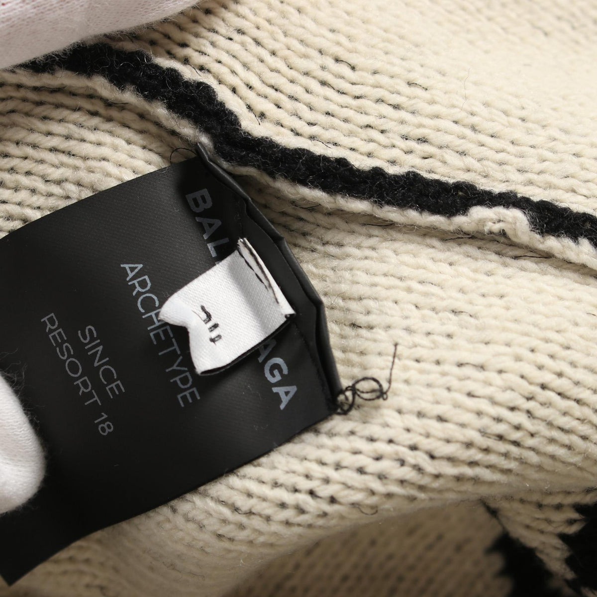 balenciaga Wool Camel Logo Cardigan