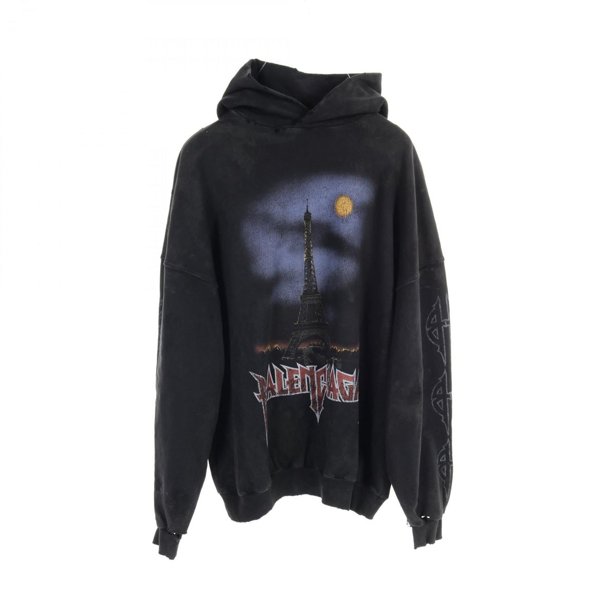 balenciaga Paris Moon Cotton Hoodie 744462