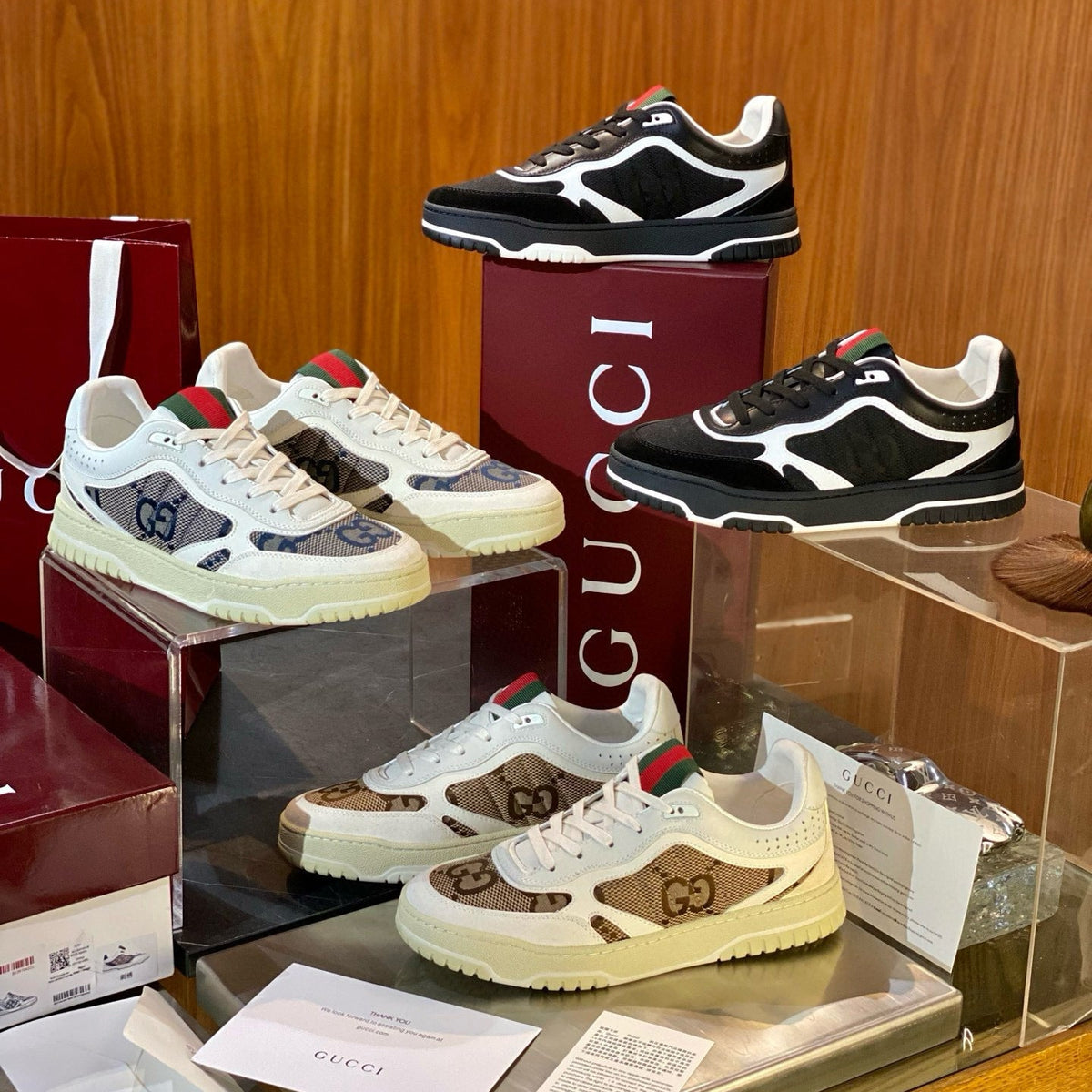 GG RE WEB SNEAKERS