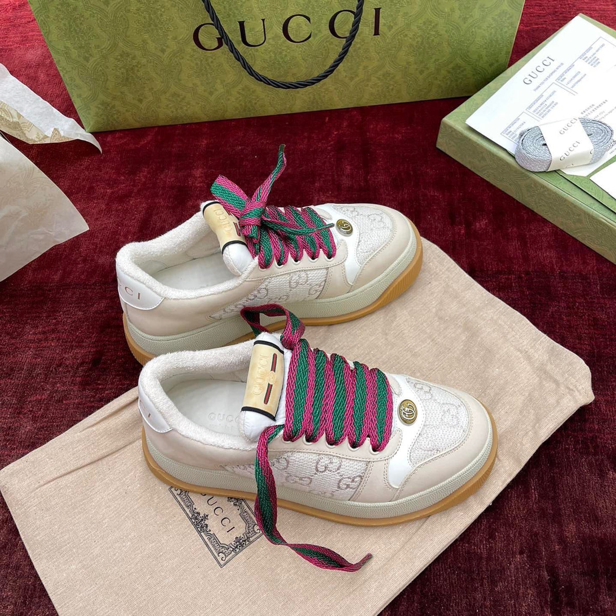 GG SCREENER LEATHER SNEAKERS