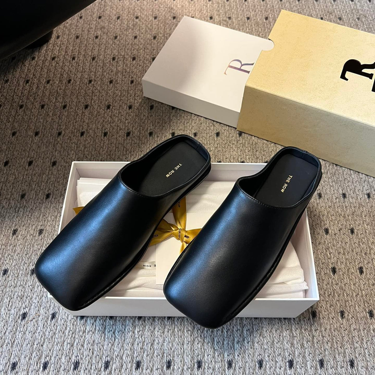 THE ROW LEATHER MULES