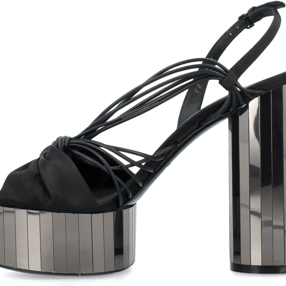 PLATFORM SANDAL WITH MIRRORED HEEL