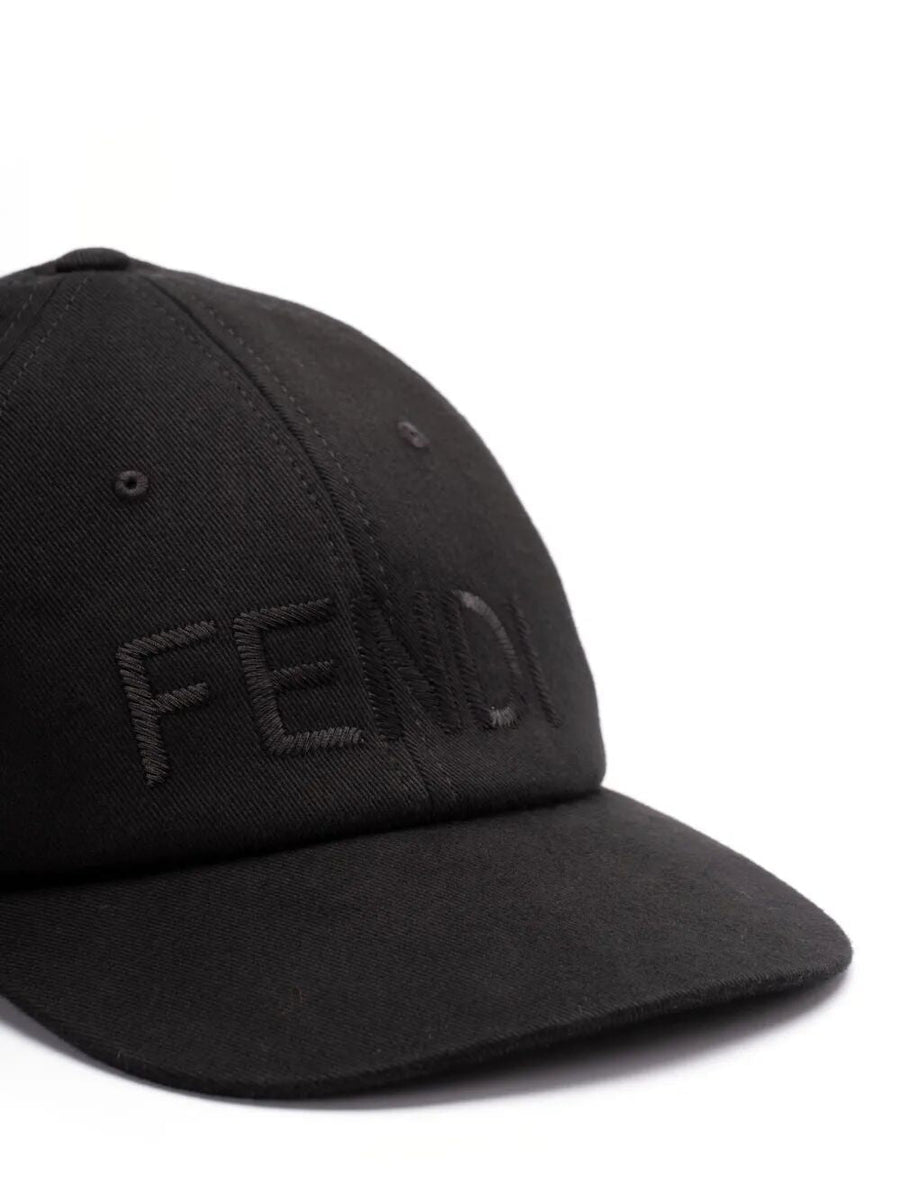 Fendi Men Fendi Roma Embroidery Cotton Baseball Cap