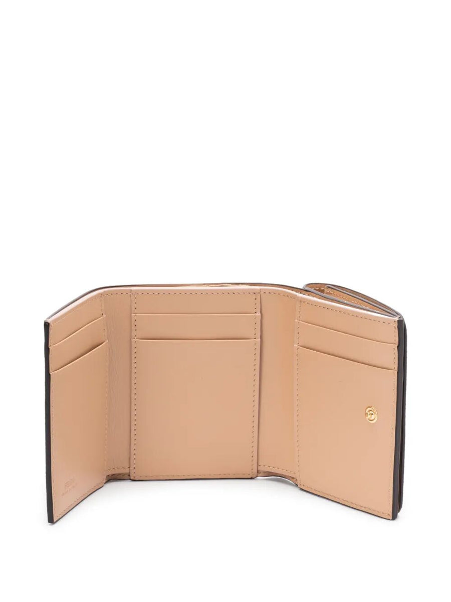 Fendi Women Fendi Flower Bouquet Ff Fabric Medium Tri-Fold Wallet