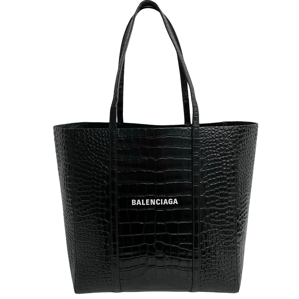 balenciaga Leather Everyday Tote Bag Black