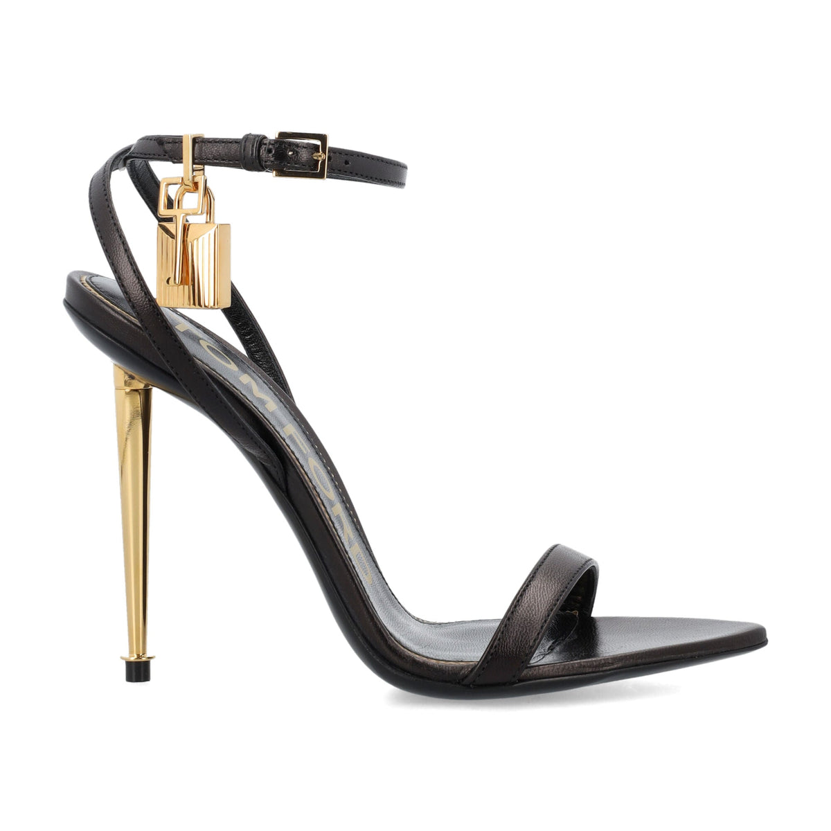 PADLOCK POINTY NAKED SANDAL