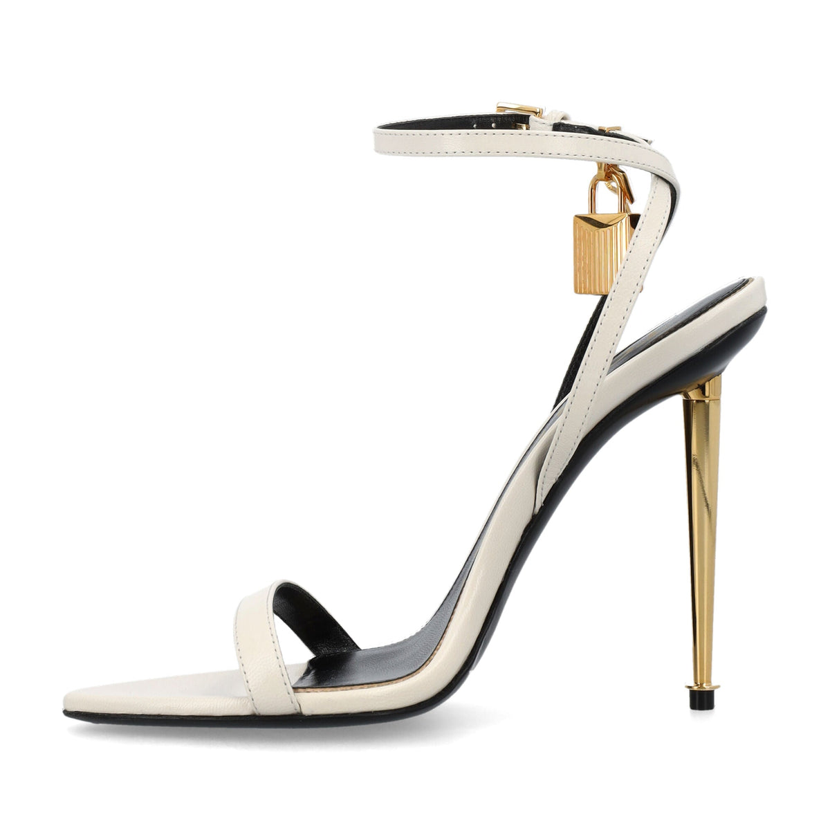 PADLOCK POINTY NAKED SANDAL