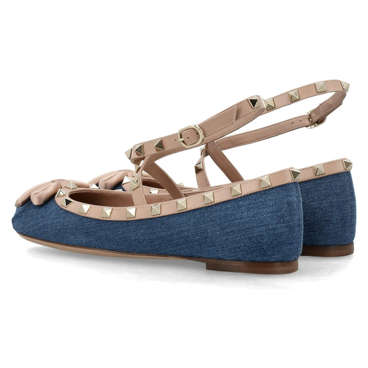 ROCKSTUD DENIM BALLERINA