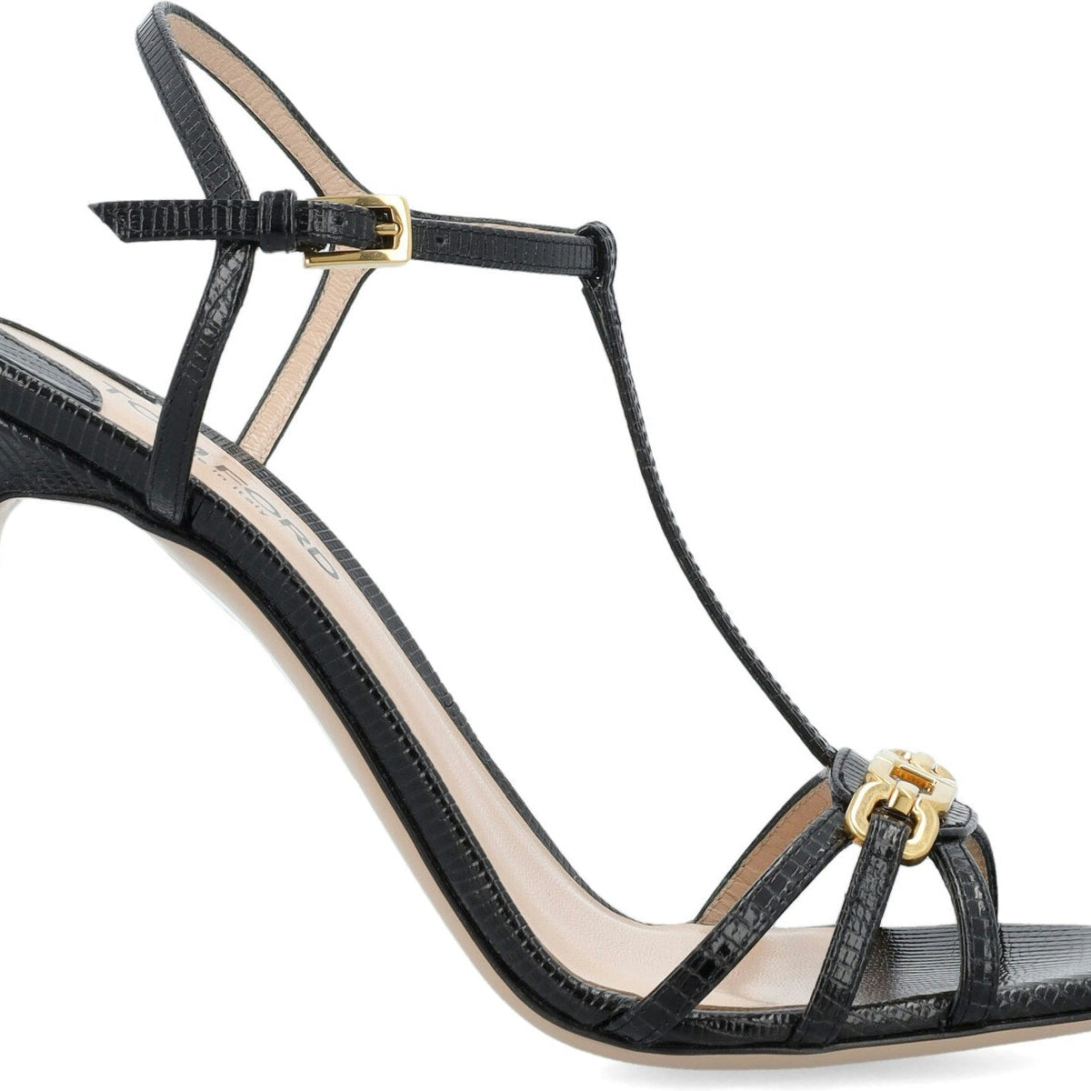STAMPED LIZARD LEATHER WHITNEY SANDAL
