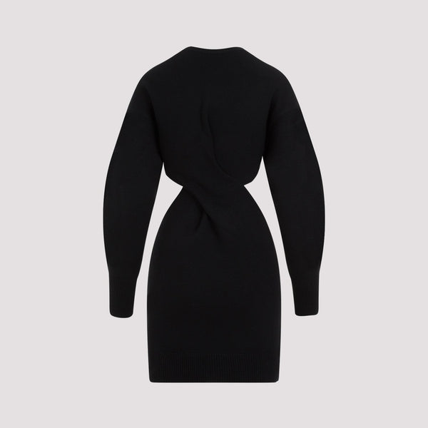 Alexander Mcqueen Wool Mini Dress Women