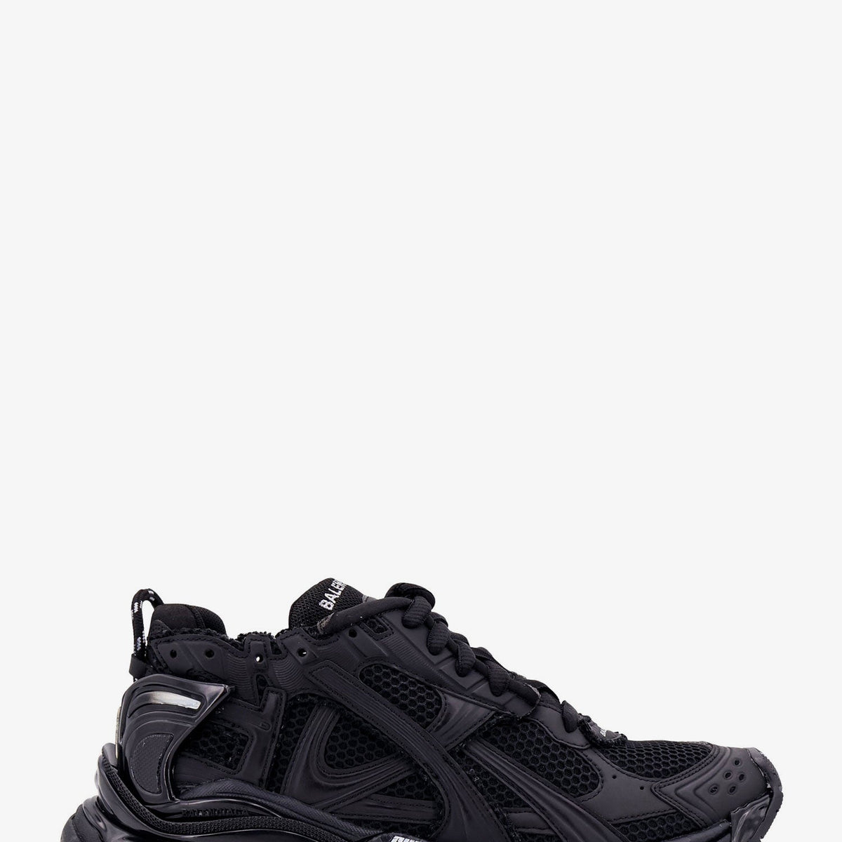 Balenciaga Men Runner Mesh And Leather Sneakers