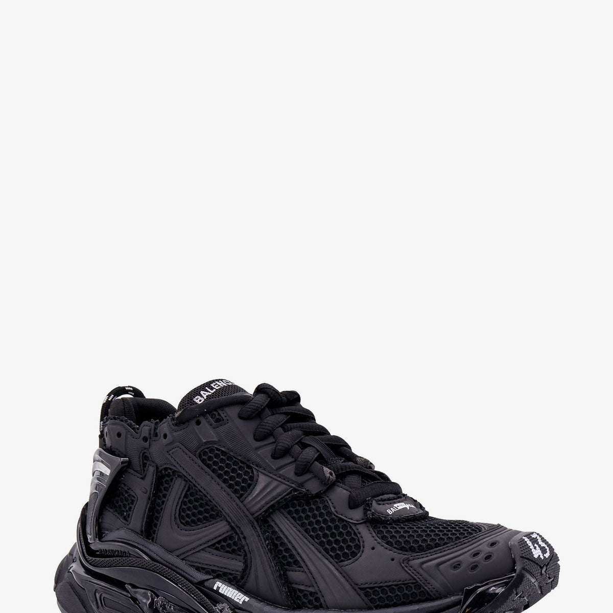 Balenciaga Men Runner Mesh And Leather Sneakers