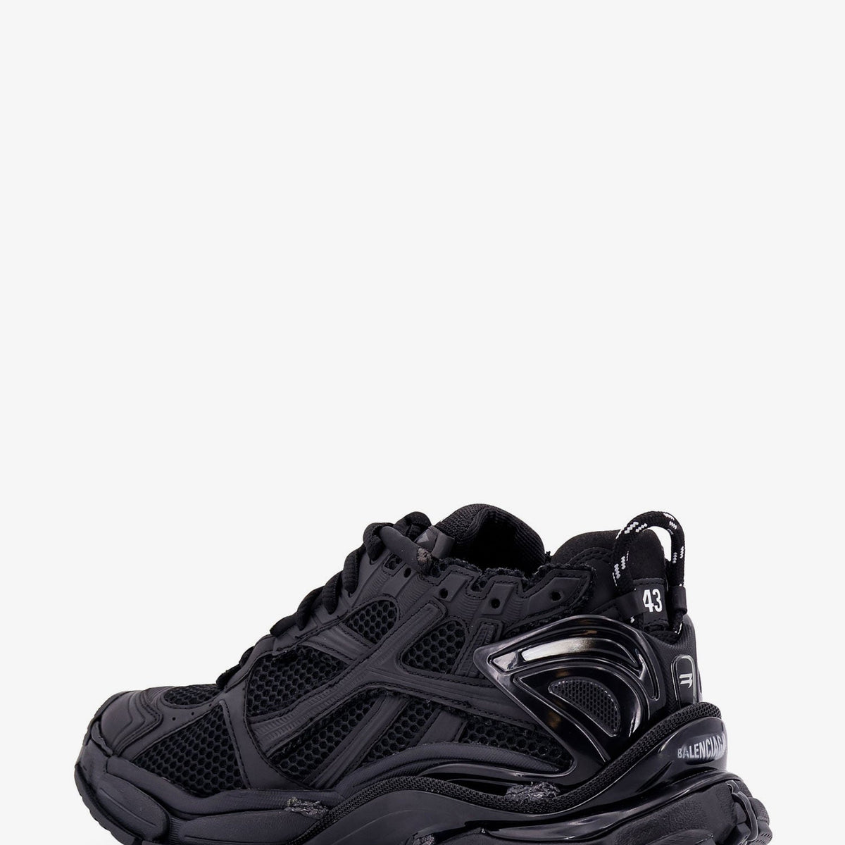 Balenciaga Men Runner Mesh And Leather Sneakers