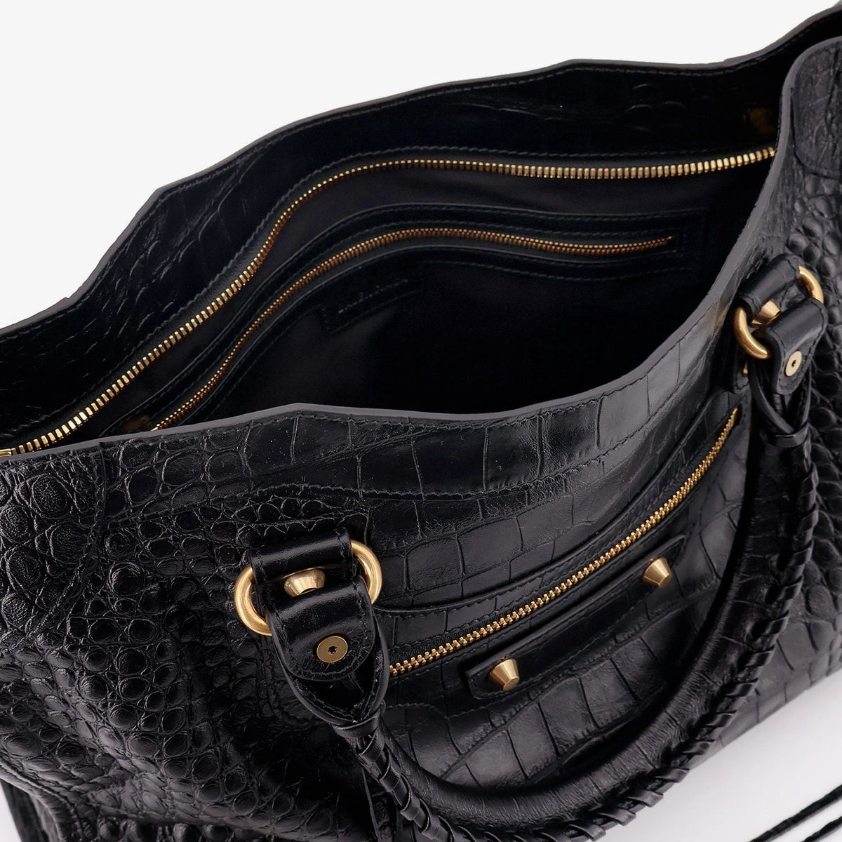 Balenciaga Women Le City Medium Leather Shoulder Bag