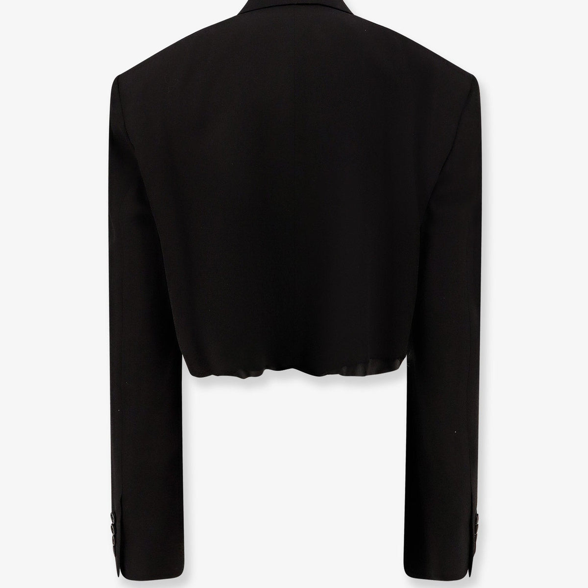 Balenciaga Women Single Breasted Cut Off Viscose And Wool Blazer