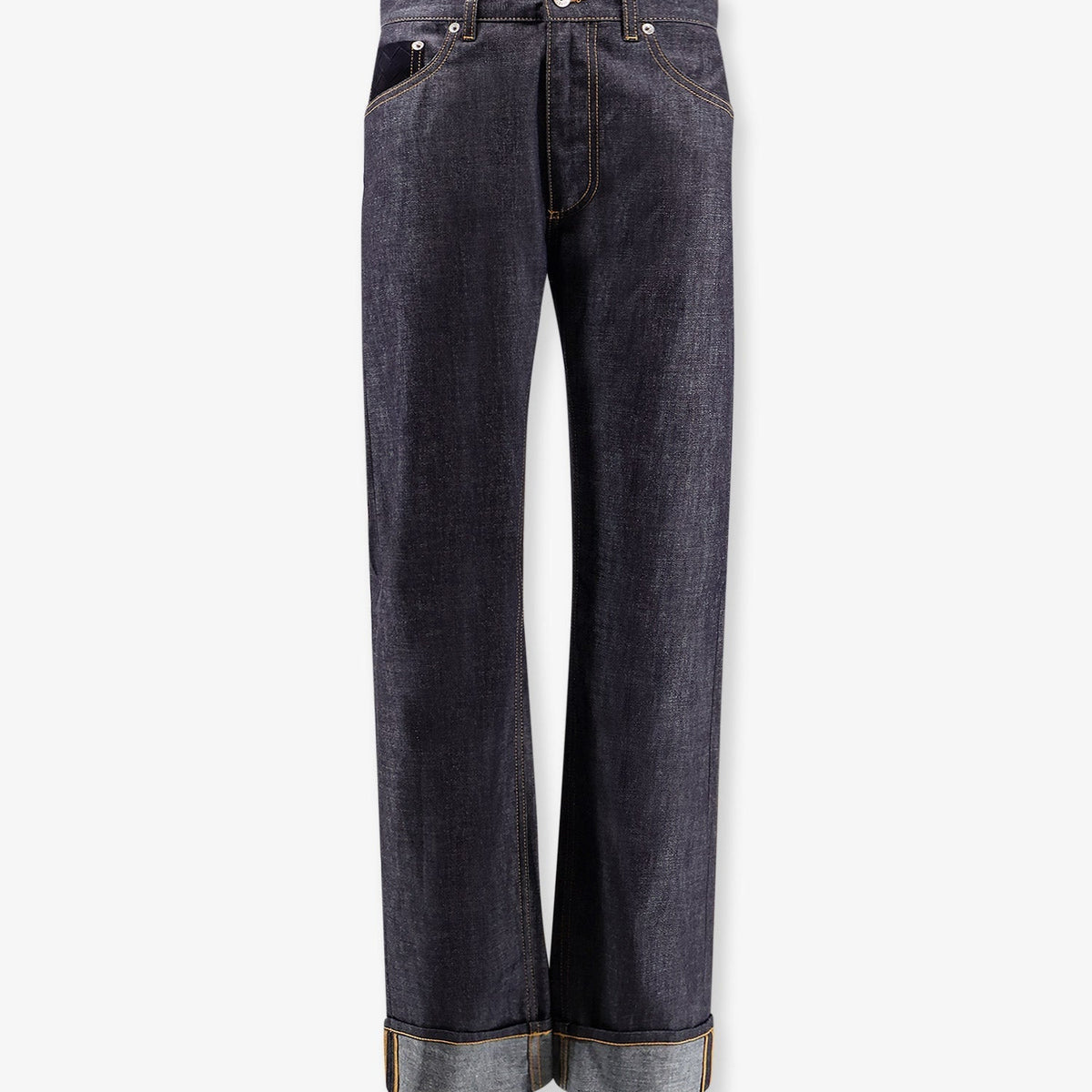 Bottega Veneta Women Turned Up Jeans With Straight Leg