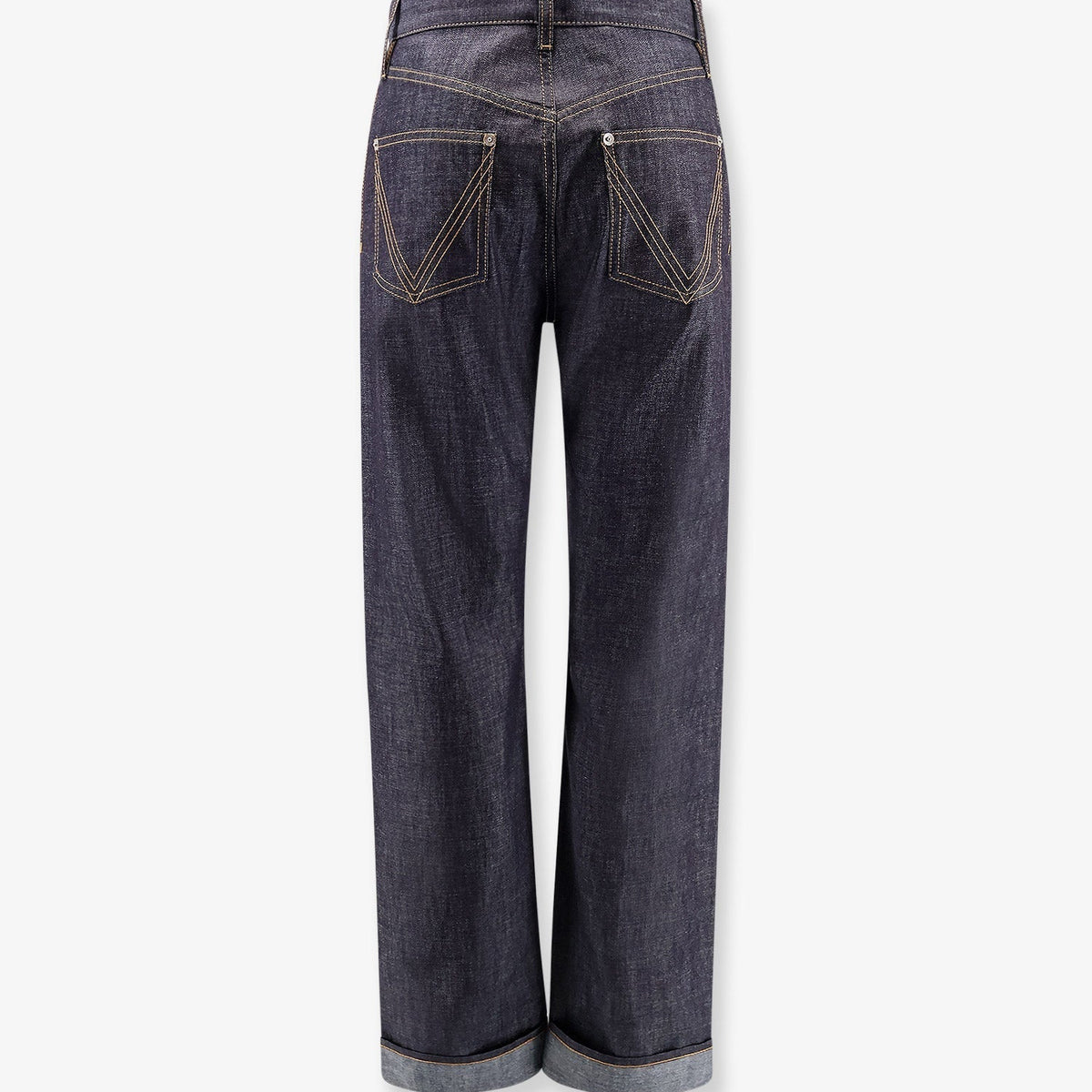 Bottega Veneta Women Turned Up Jeans With Straight Leg