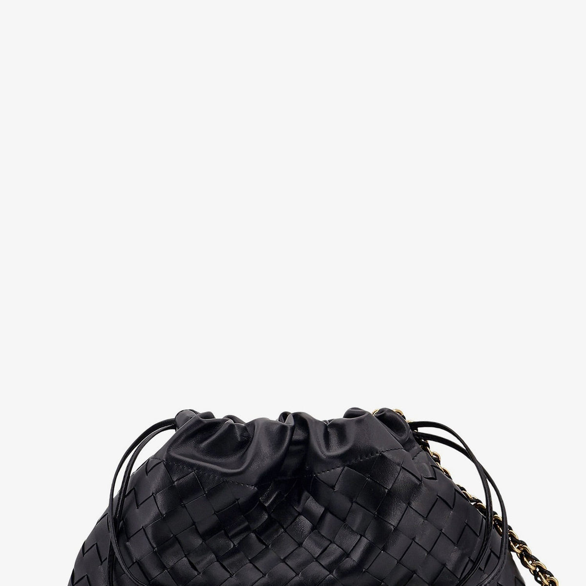 Bottega Veneta Women Leather Dustbag Clutch With Intrecciato Motif