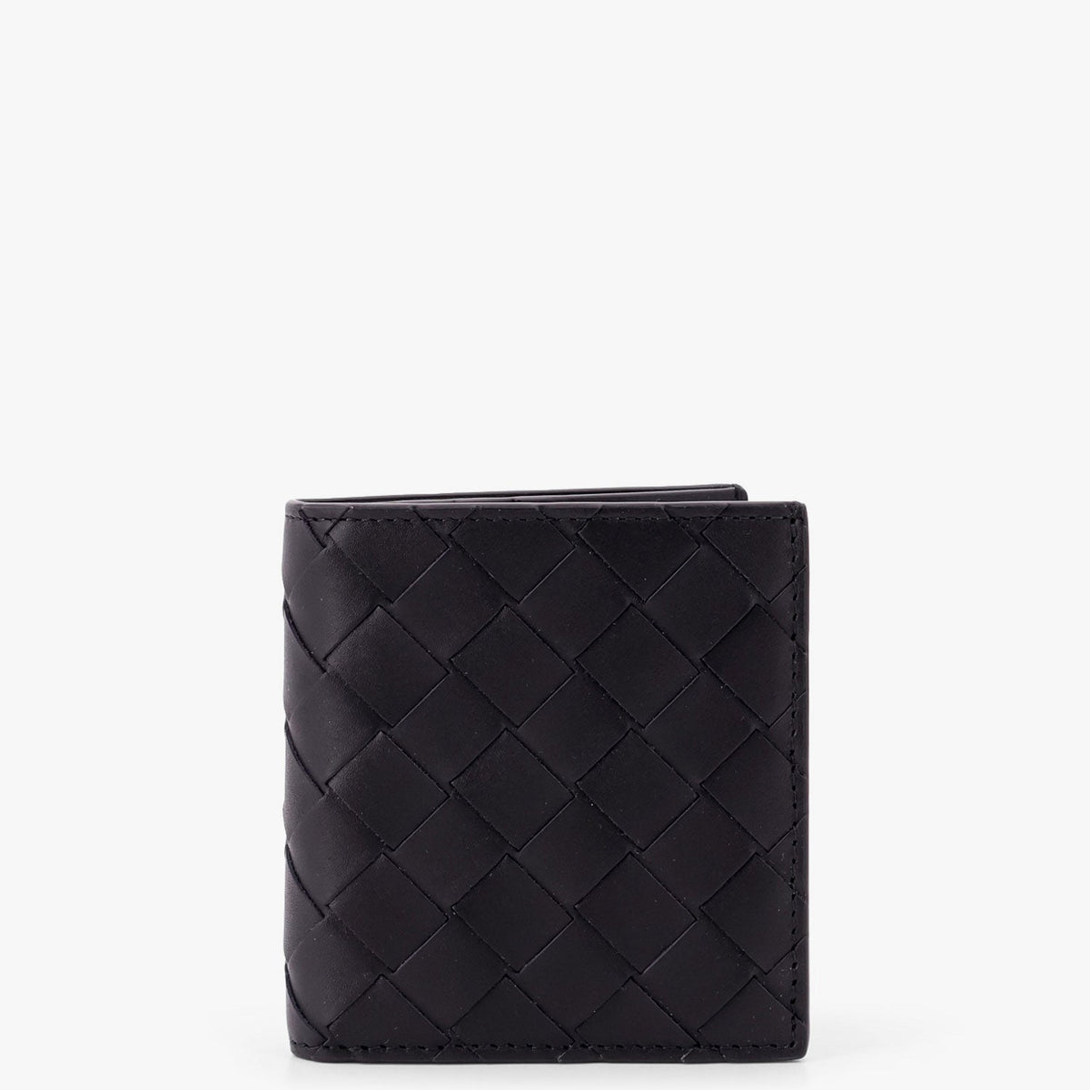 Bottega Veneta Men Leather Wallet With Intrecciato Motif