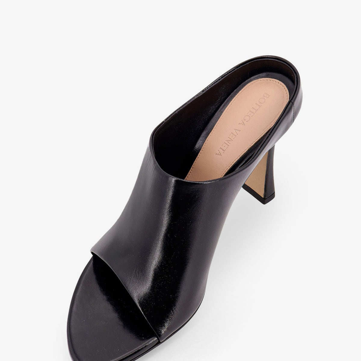 Bottega Veneta Women Rana Leather Mule With Heel