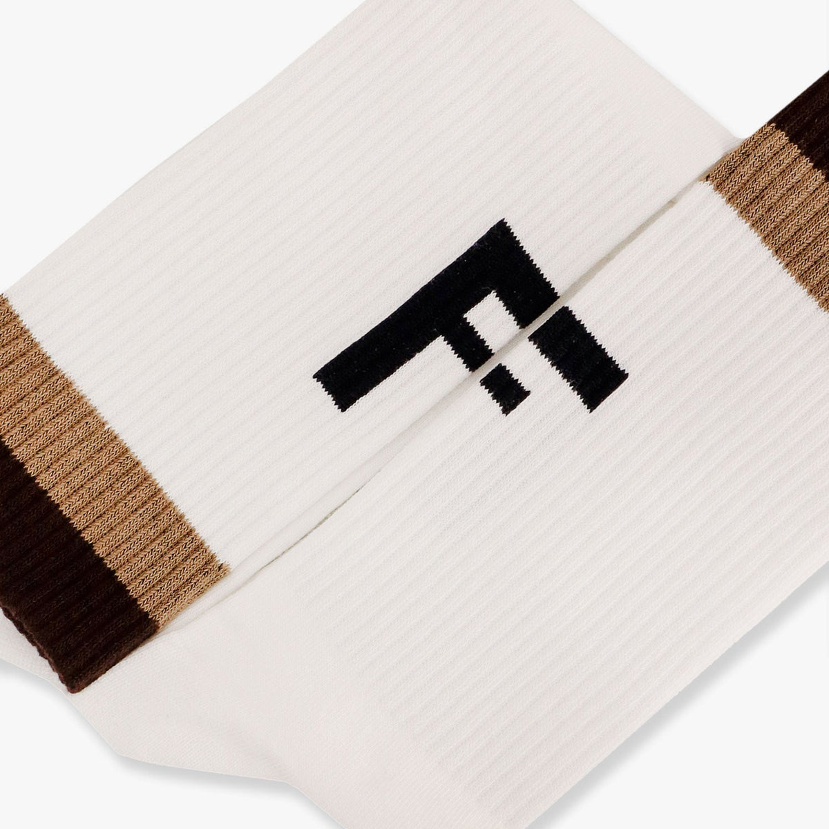 Fendi Men Ribbed Cotton Socks