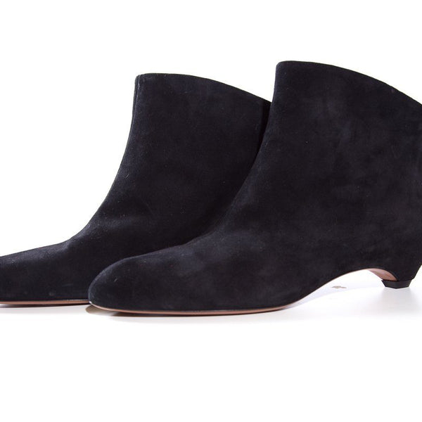 Alaia Black Suede Ankle Booties SZ 38.5