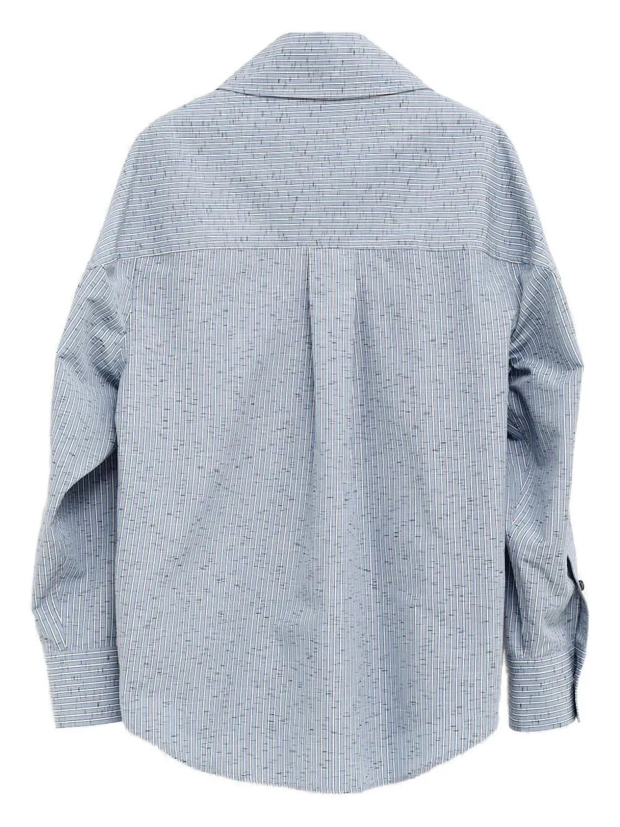 Bottega Veneta Women Cotton And Linen Striped Shirt