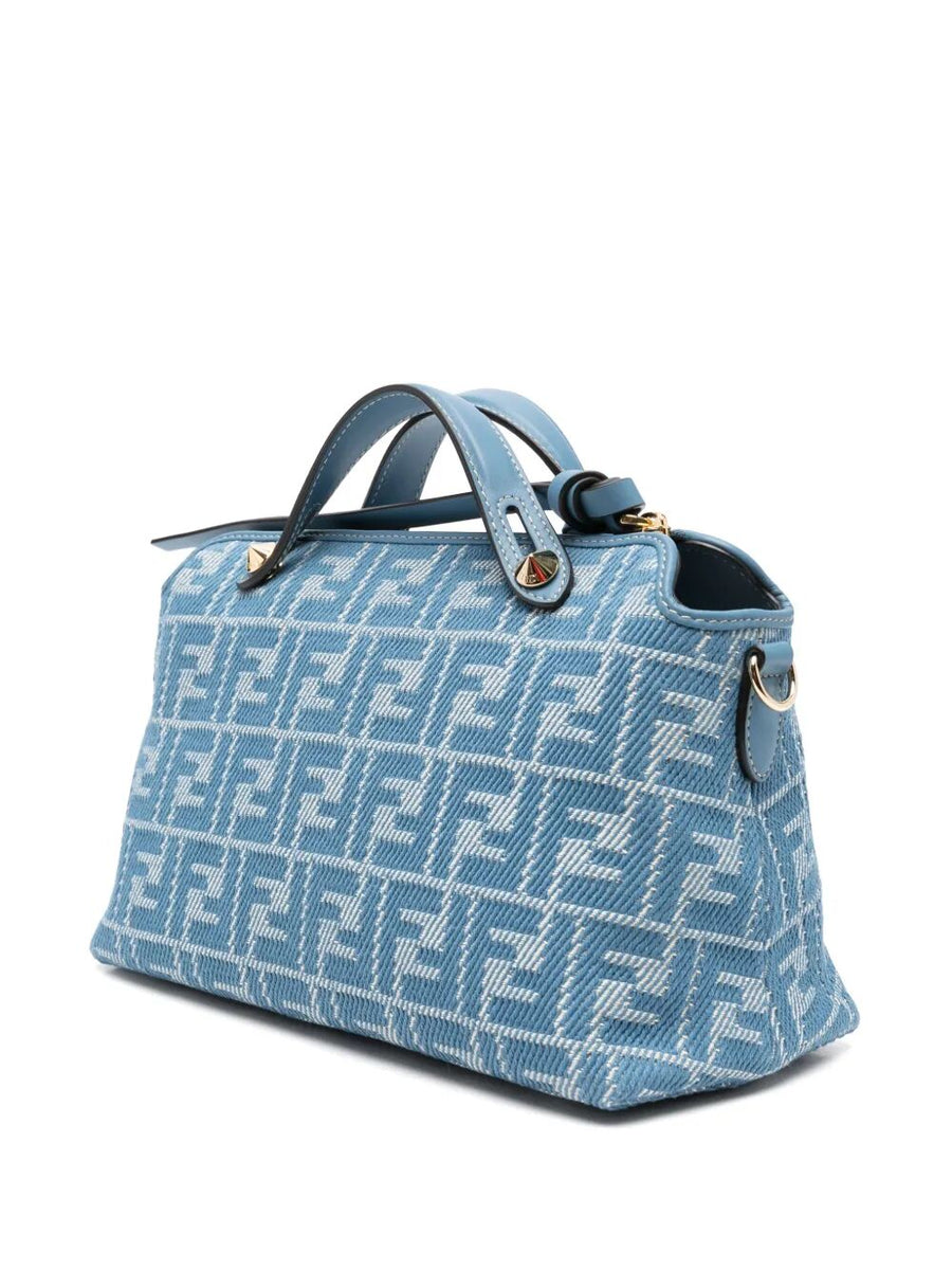 Fendi Women Denim-Effect Ff Jacquard By The Way Soft Medium Bag