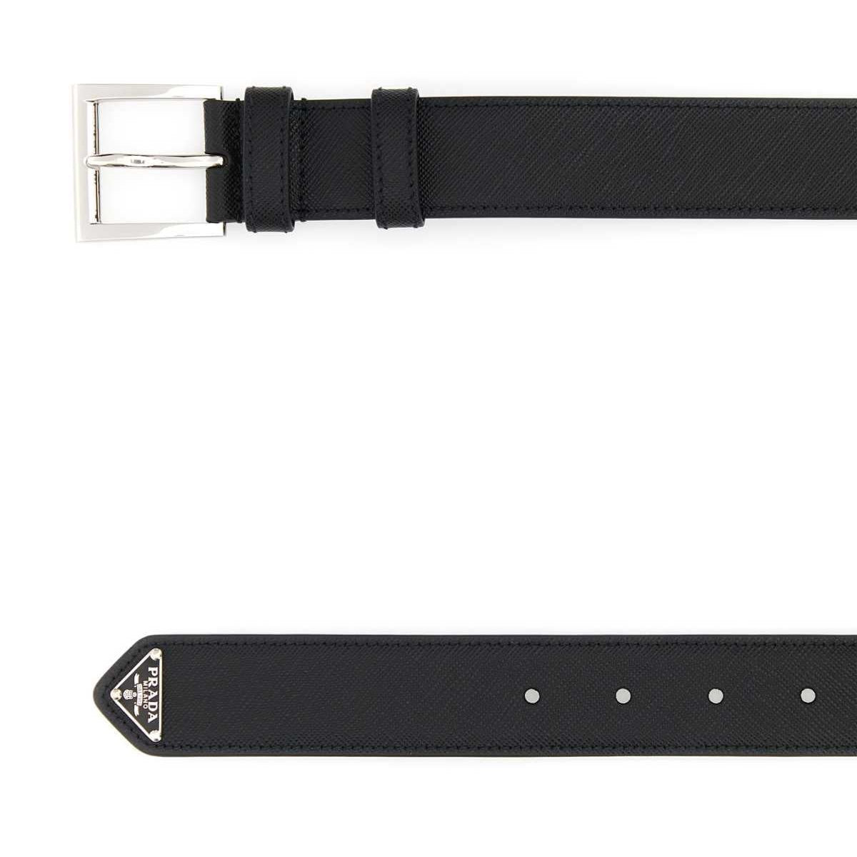 PRADA Classic Leather Belt for Men - FW25 Collection