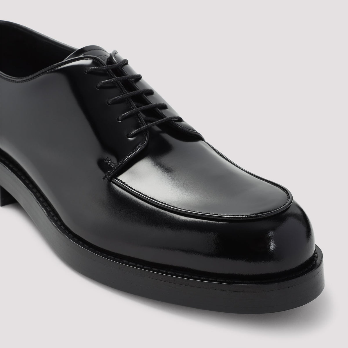 PRADA Men's Premium Leather Lace-Up Shoes - SS25 Collection
