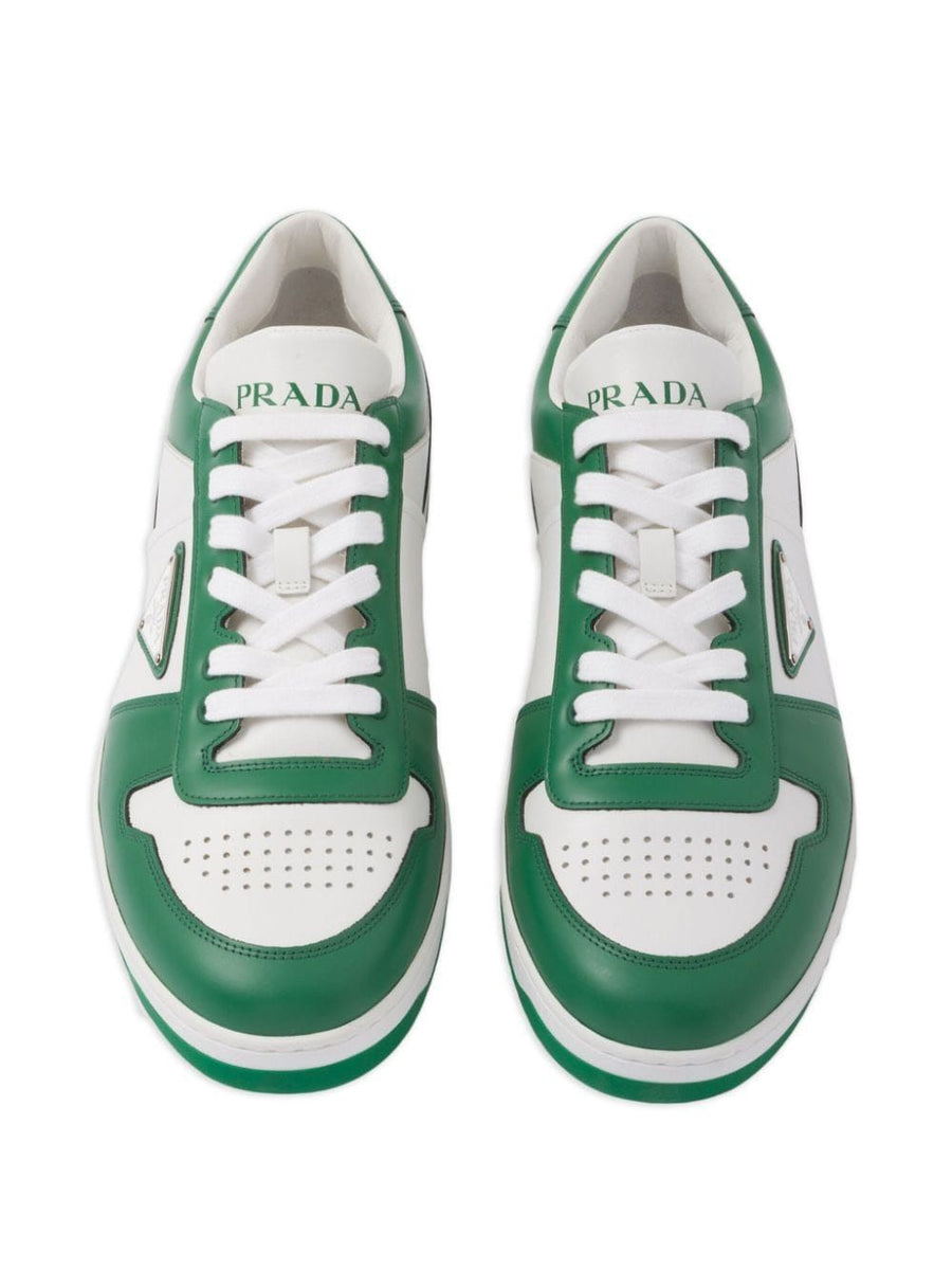 PRADA Two-Tone Leather Downtown Sneaker for Men