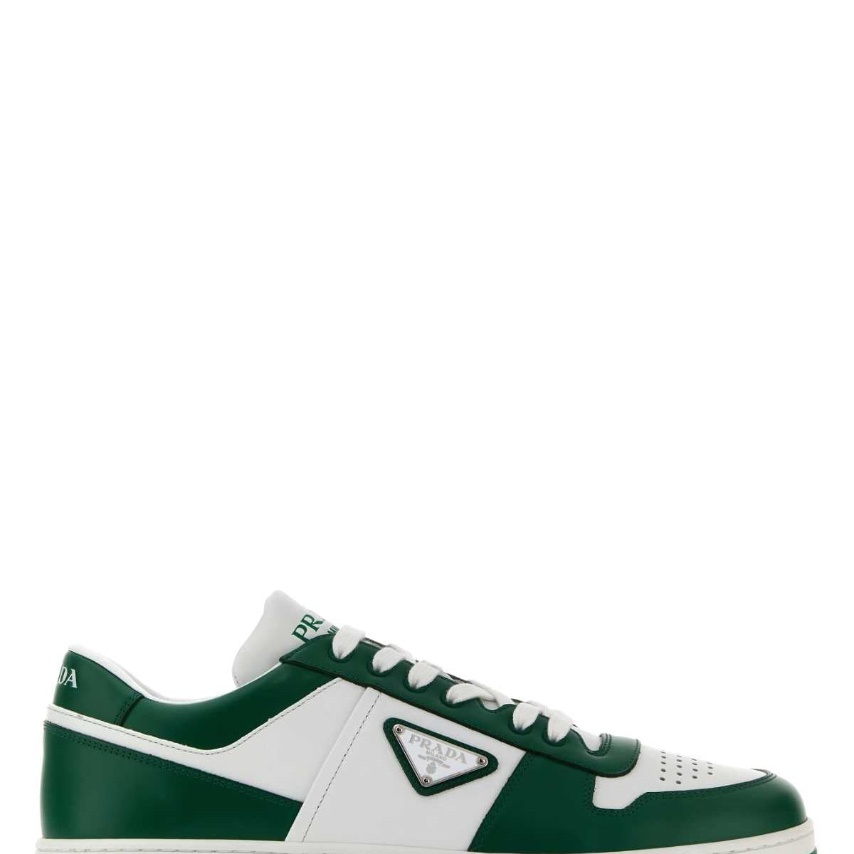 PRADA Two-Tone Leather Downtown Sneakers for Men