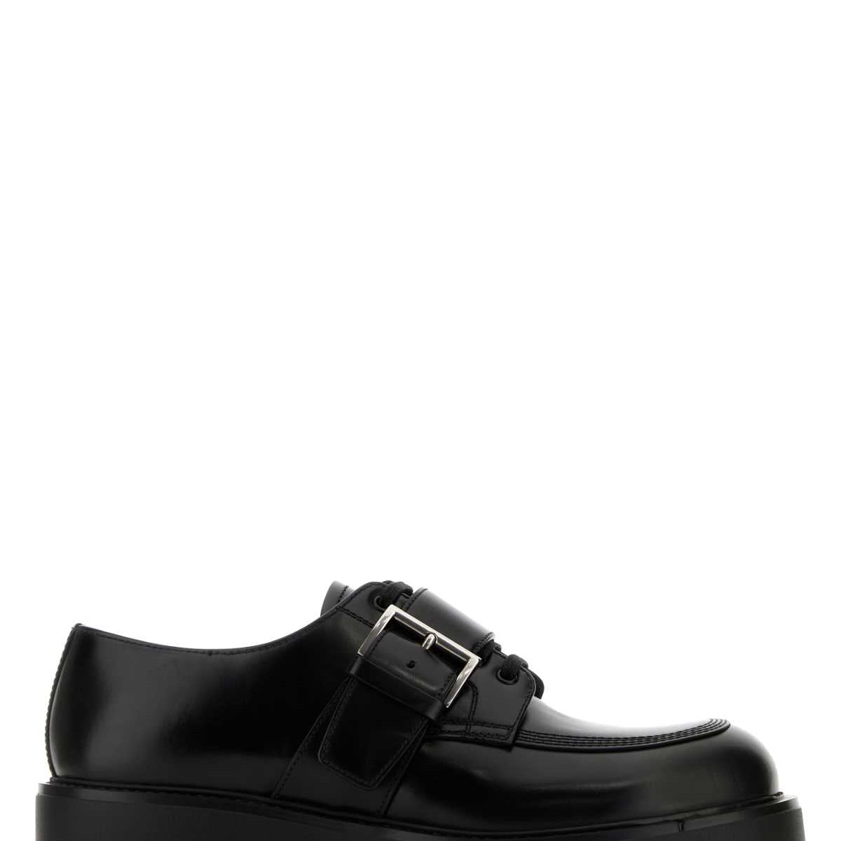 PRADA Classic Leather Lace-Up Shoes for Men