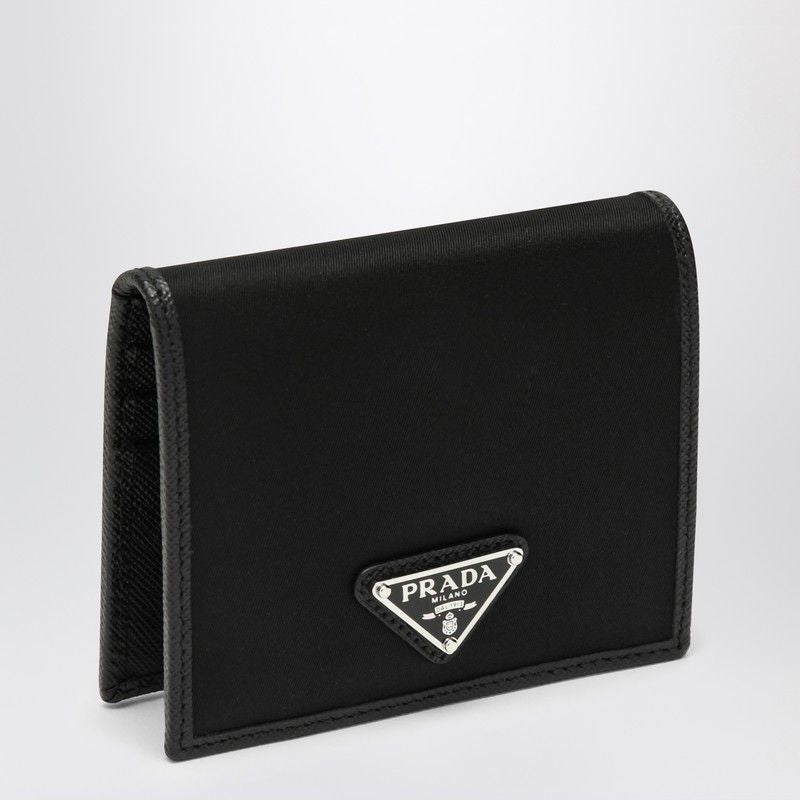 PRADA Mini Nylon and Saffiano Leather Wallet