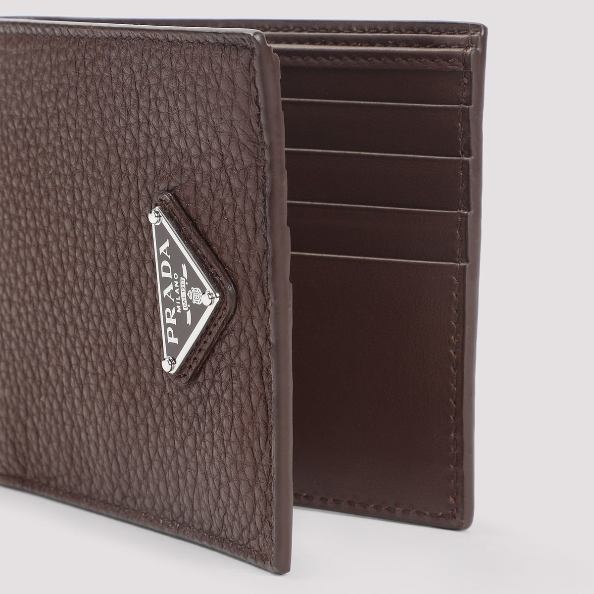 PRADA Luxury Mini Leather Wallet - 11cm x 9.5cm x 1.5cm