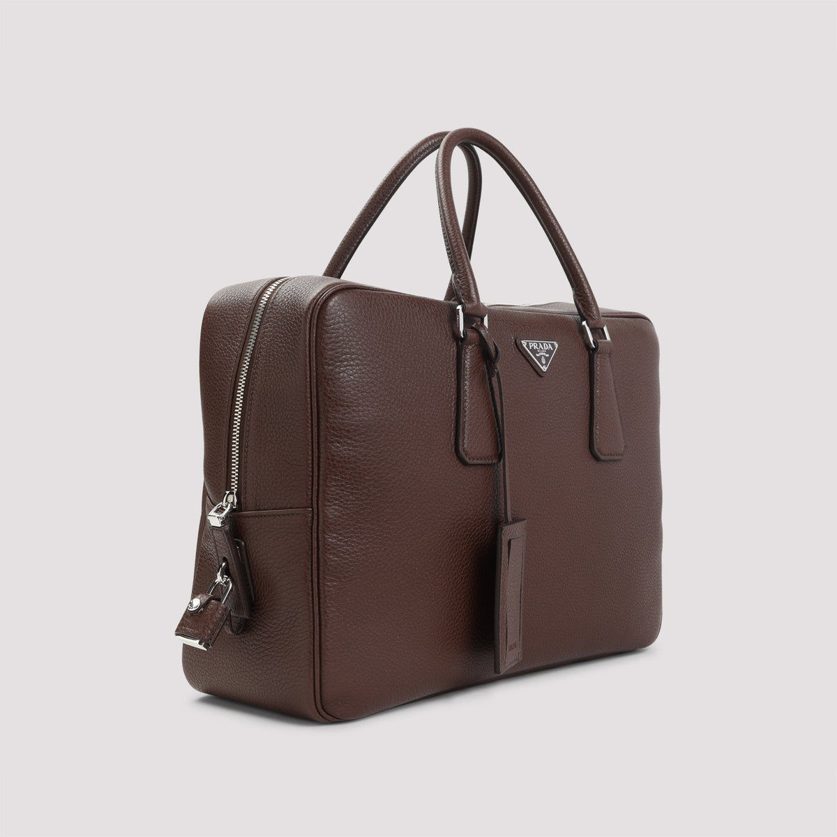 PRADA Grained Leather Tote Handbag - 40cm x 28cm x 13cm