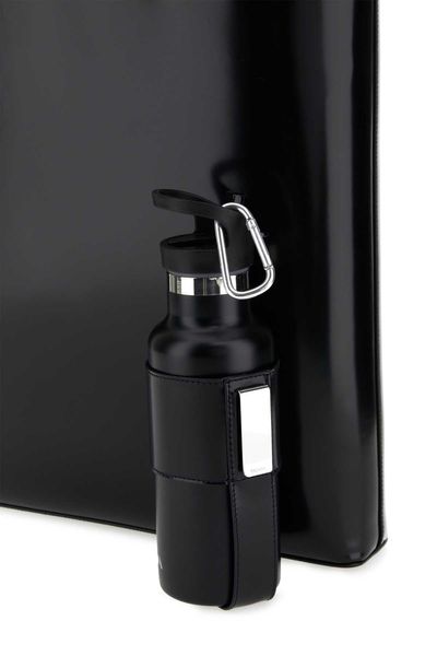 PRADA Structured Leather Shopping Handbag for Men