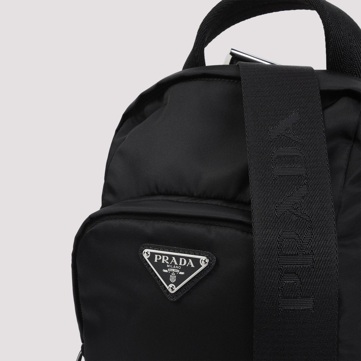 PRADA Eco-Friendly Mini Backpack with Leather Accents